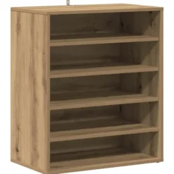 vidaXL - 5-laags Schoenenkast 10 paar - Artisana eiken - 60x35x70 cm