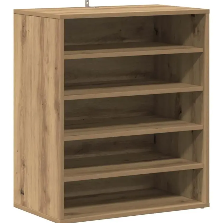 vidaXL - 5-laags Schoenenkast 10 paar - Artisana eiken - 60x35x70 cm