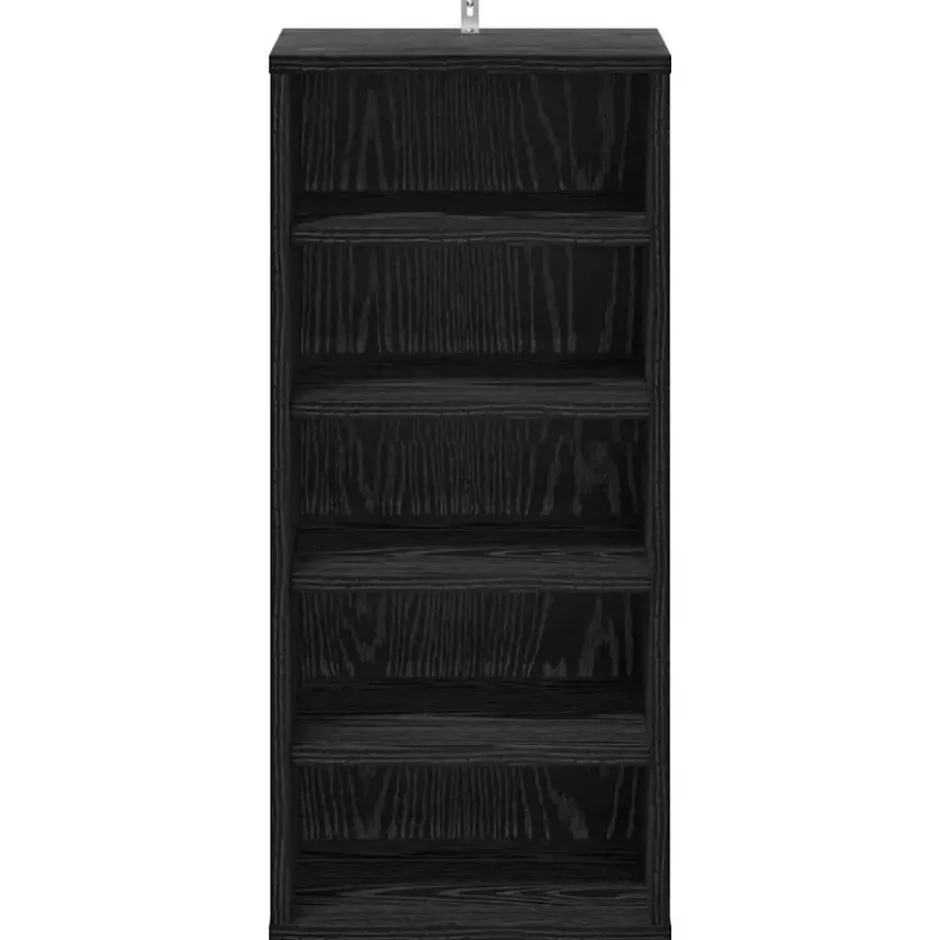 vidaXL - 5-laags Schoenenkast voor de hal 5 paar - Zwart eiken - 32x35x70 cm
