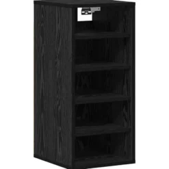 vidaXL - 5-laags Schoenenkast voor de hal 5 paar - Zwart eiken - 32x35x70 cm