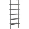 vidaXL - Ladderrek - Zwart - Bewerkt hout