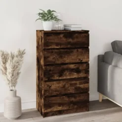 vidaXL - Ladekast - Bruin - Bewerkt hout