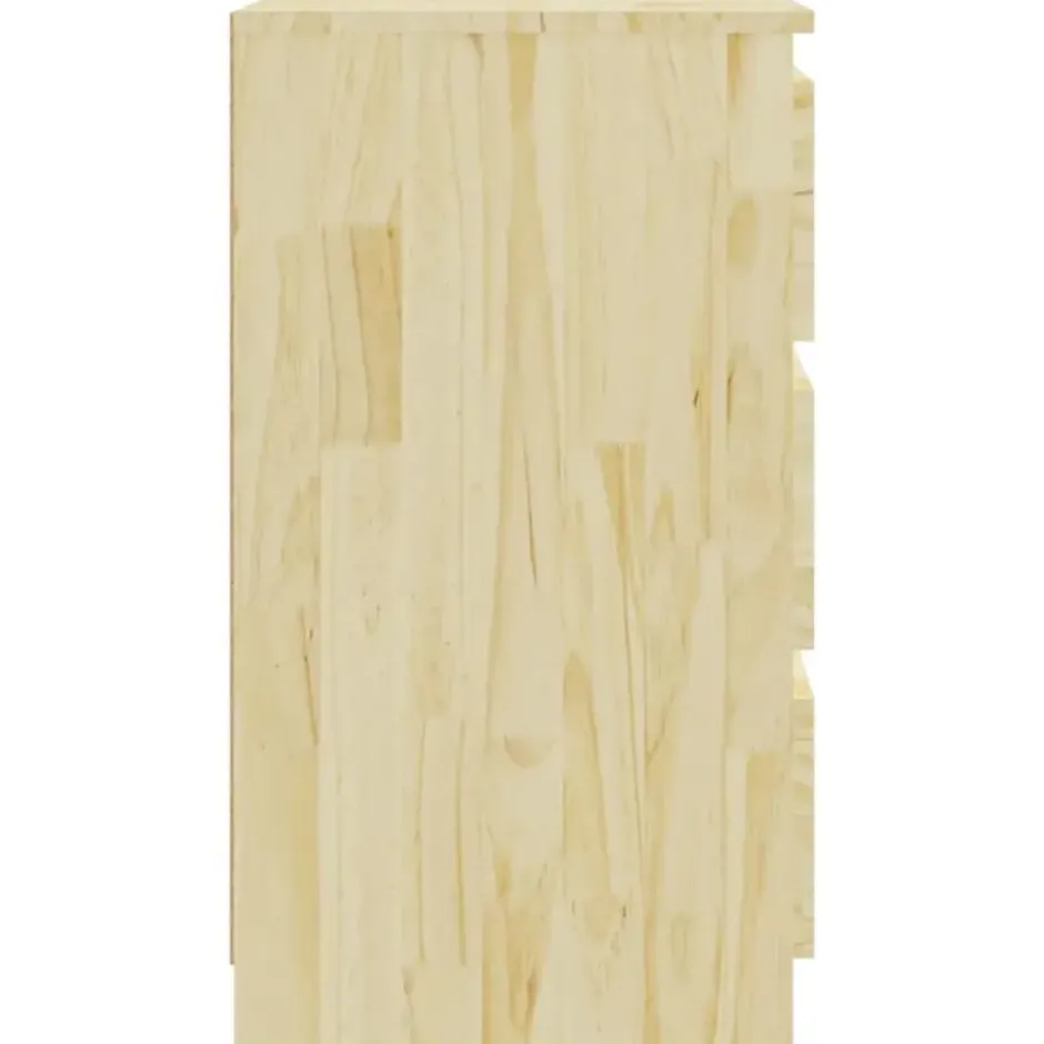 vidaXL - Ladekast met 3 lades - Naturel - Massief grenenhout - 60x36x64 cm