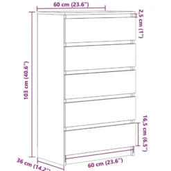 vidaXL - Ladekast - Wit - Bewerkt hout