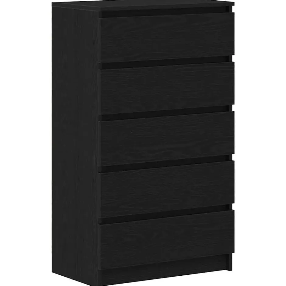 vidaXL - Ladekast 60 x 36 x 103 cm Zwart Bewerkt hout