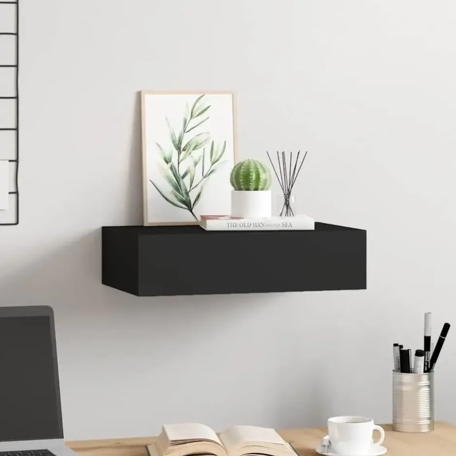 vidaXL - Ladeschap - Zwart - MDF