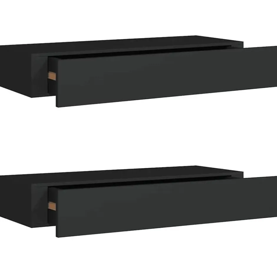 vidaXL - Ladeschap - Zwart - MDF
