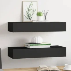 vidaXL - Ladeschap - Zwart - MDF