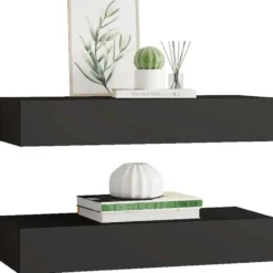 vidaXL - Ladeschap - Zwart - MDF