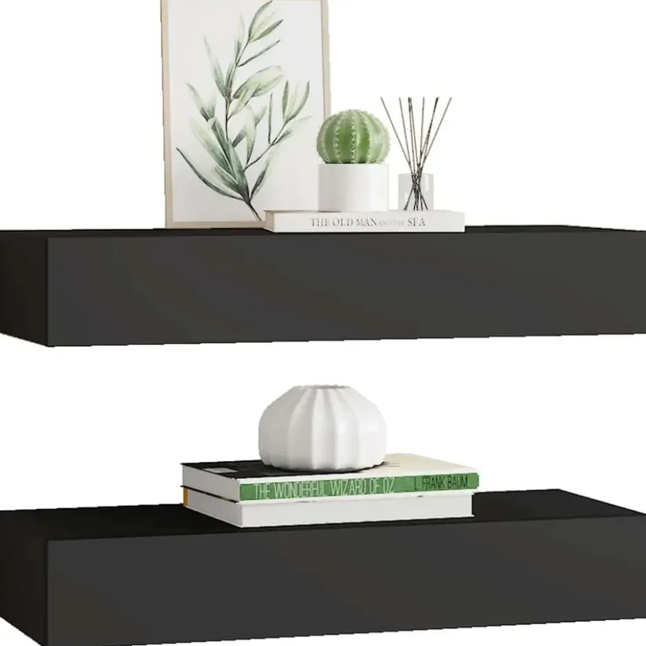 vidaXL - Ladeschap - Zwart - MDF