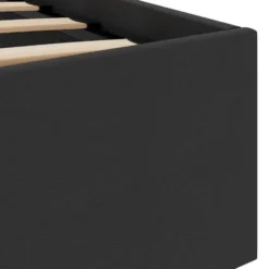 vidaXL - LED Bed met opbergruimte hydraulisch - Zwart - Kunstleer - 140x200 cm