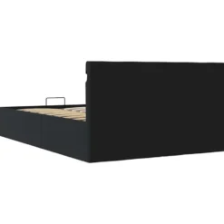 vidaXL - LED Bed met opbergruimte hydraulisch - Zwart - Kunstleer - 140x200 cm