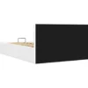 vidaXL - LED bed met opbergruimte - Hydraulisch - Wit - Kunstleer - 140x200 cm