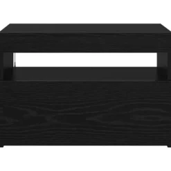 vidaXL - LED TV-meubel met deur - Zwart eiken - Hout - 60x35x40 cm