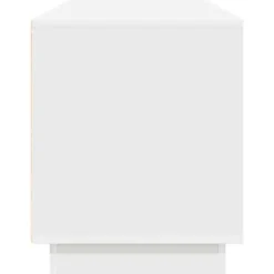 vidaXL - LED TV-meubel met 2 lades en 4 deuren - Wit - Hout - 160.5x41x50 cm