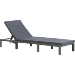 vidaXL - Ligbed - Antraciet - Poly rattan