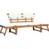 vidaXL - Ligbed - Bruin - Hout