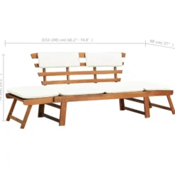 vidaXL - Ligbed - Bruin - Hout