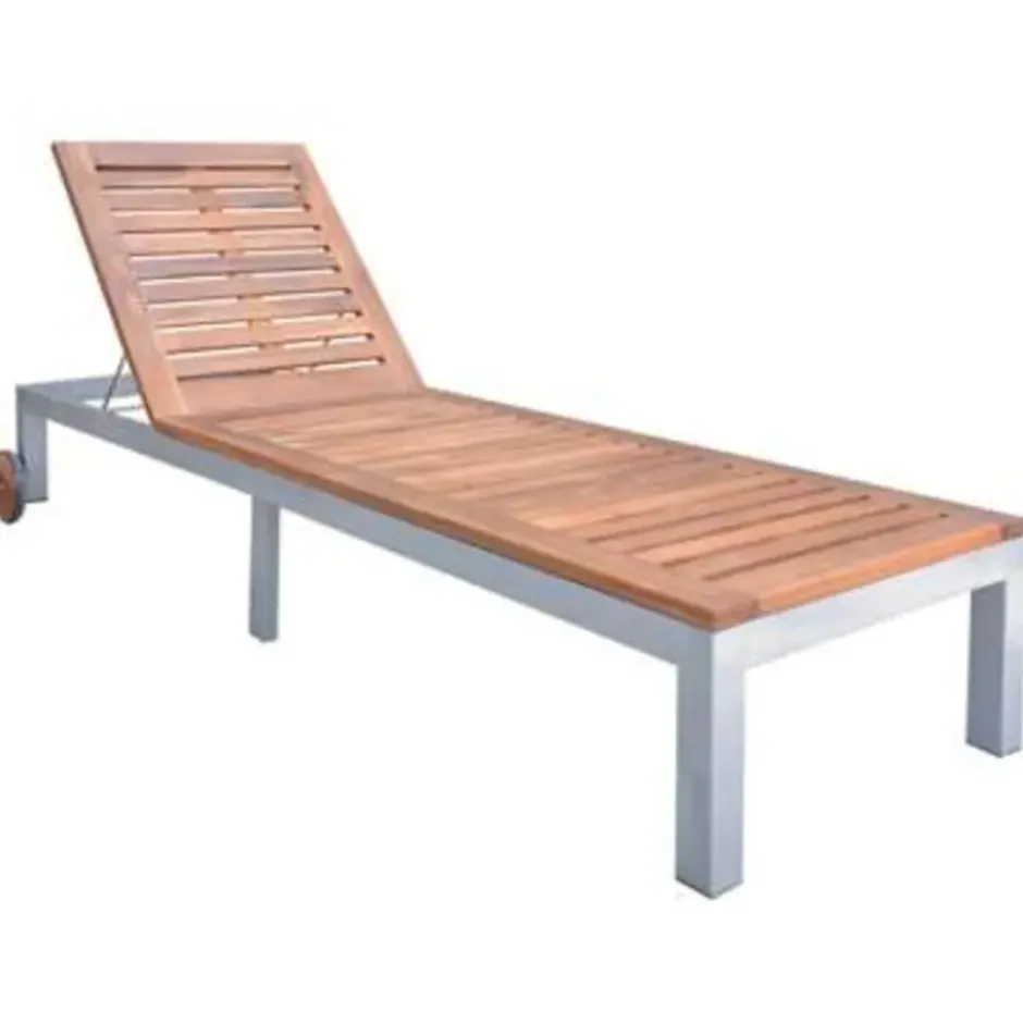 vidaXL - Ligbed - Bruin - Hout
