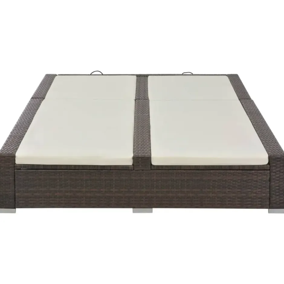 vidaXL - Ligbed - Bruin - Poly rattan