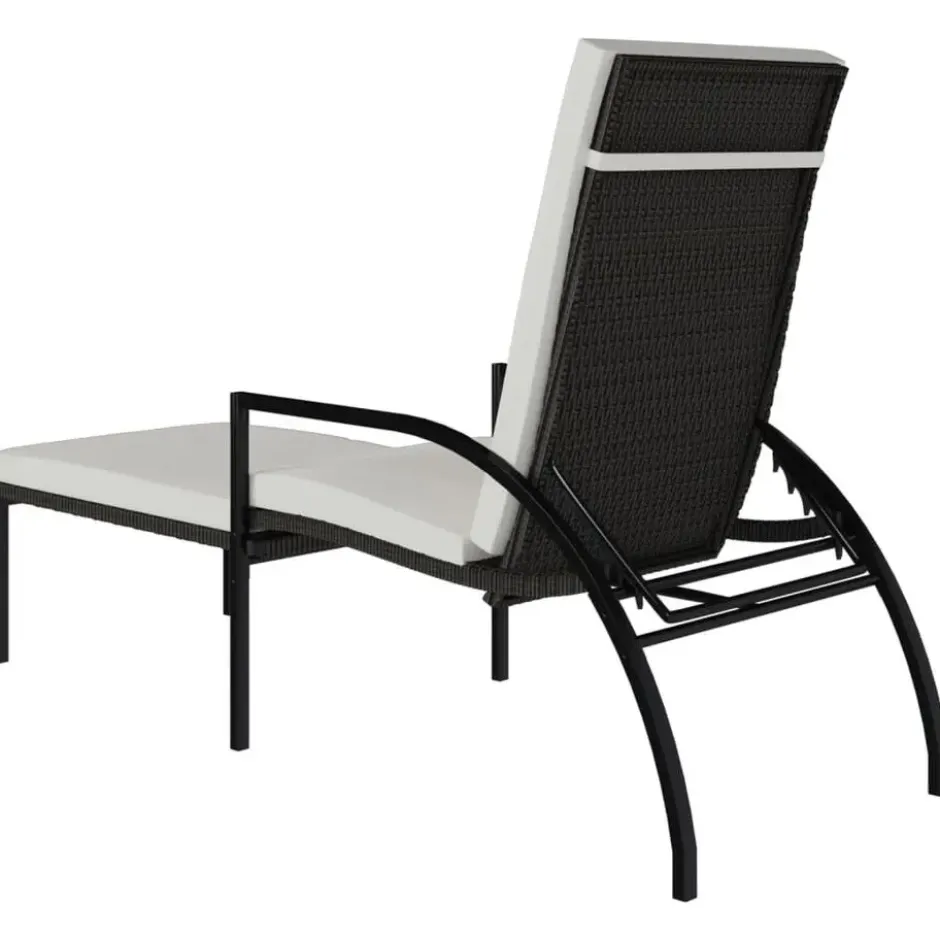 vidaXL - Ligbed - Bruin - Poly rattan