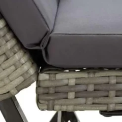 vidaXL - Ligbed - Grijs - Poly rattan