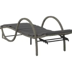 vidaXL - Ligbed - Grijs - Poly rattan