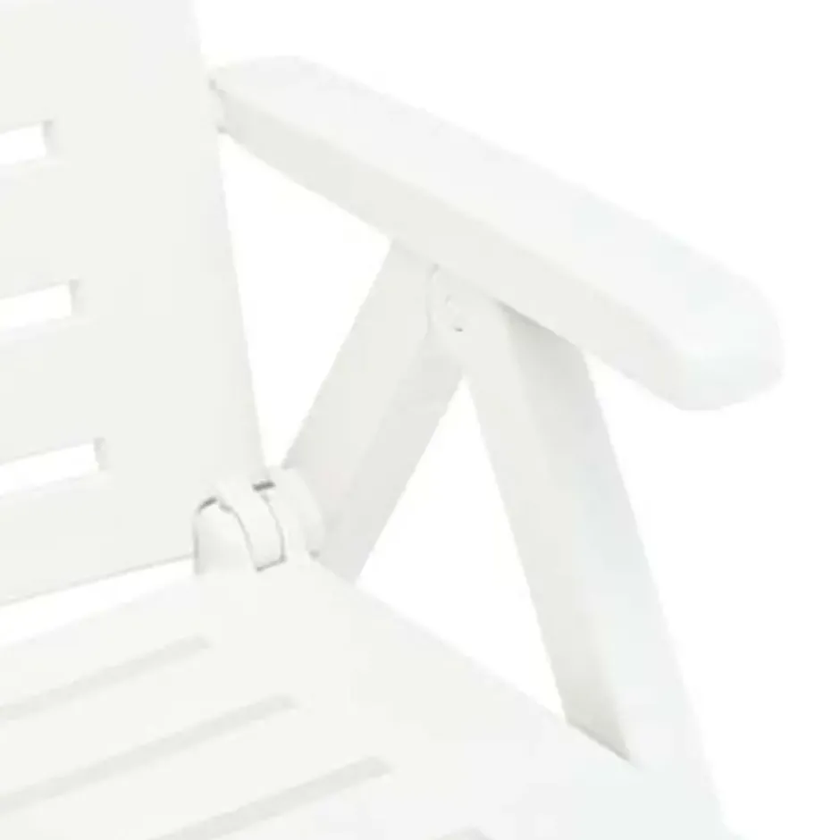 vidaXL - Ligbed - Wit - Kunststof
