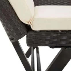 vidaXL - Ligbed - Zwart - Poly rattan