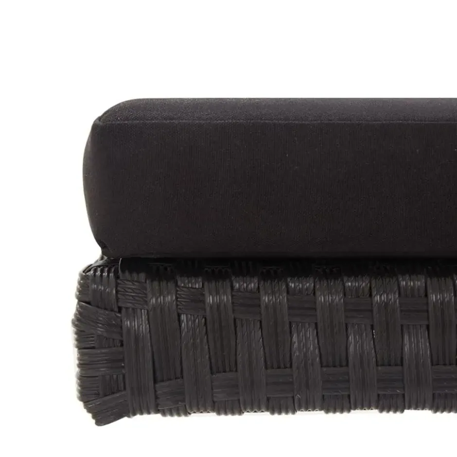 vidaXL - Ligbed - Zwart - Poly rattan