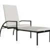 vidaXL - Ligbed - Zwart - Poly rattan