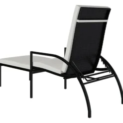 vidaXL - Ligbed - Zwart - Poly rattan