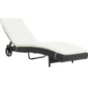 vidaXL - Ligbed - Zwart - Poly rattan