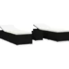 vidaXL - Ligbed - Zwart - Poly rattan