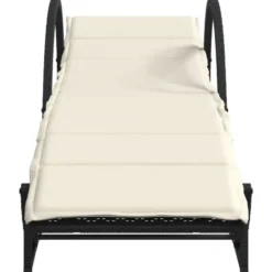 vidaXL - Ligbed - Zwart - Poly rattan