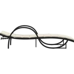 vidaXL - Ligbed - Zwart - Poly rattan