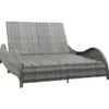 vidaXL - Ligstoel - Antraciet - Poly rattan - 200 x 132 x 45 cm
