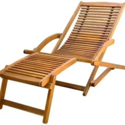 vidaXL - Ligstoel - Bruin - Hout