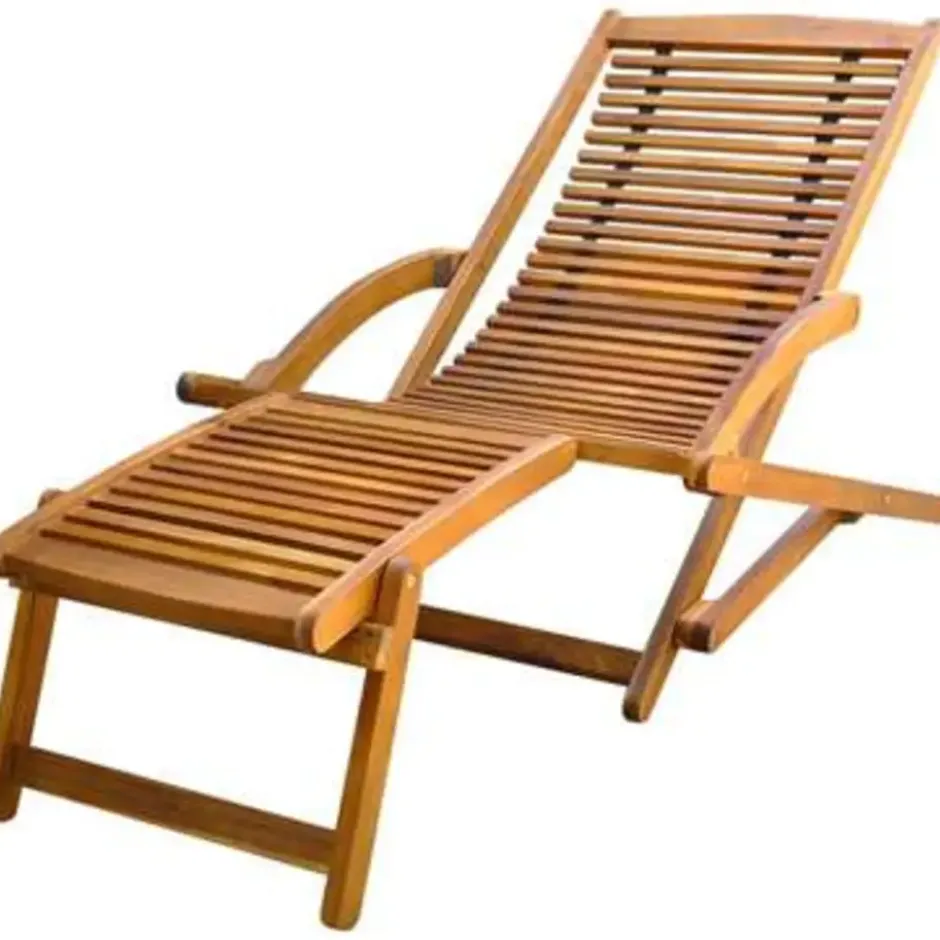 vidaXL - Ligstoel - Bruin - Hout
