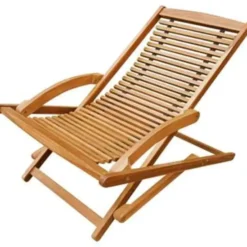 vidaXL - Ligstoel - Bruin - Hout