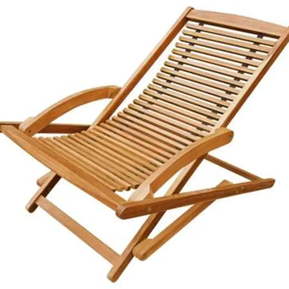 vidaXL - Ligstoel - Bruin - Hout