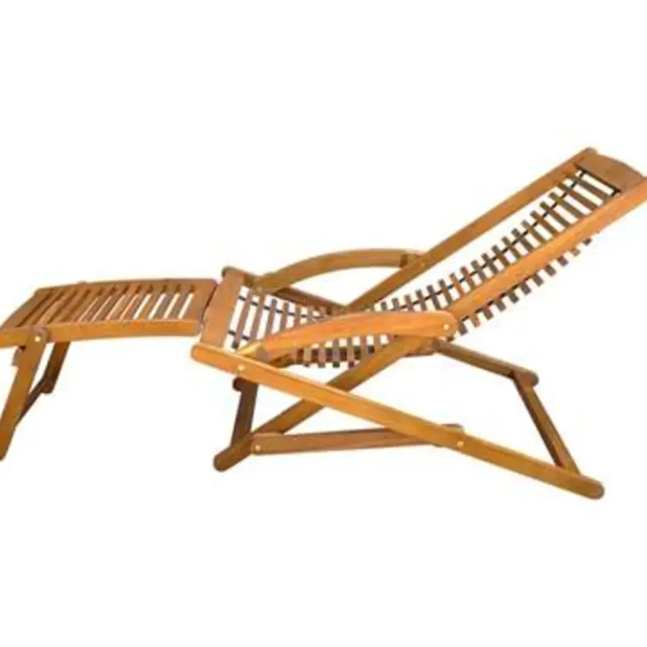 vidaXL - Ligstoel - Bruin - Hout