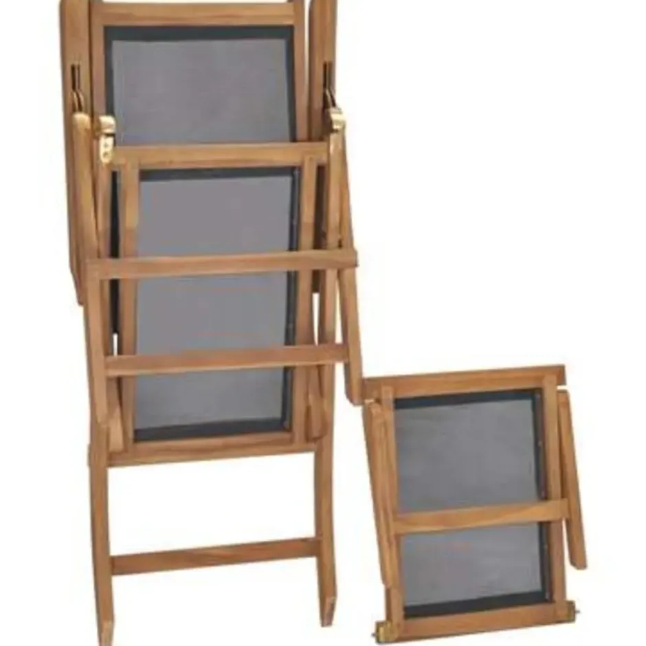 vidaXL - Ligstoel - Zwart - Hout