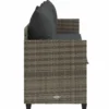 vidaXL - loungebank - Grijs - Poly rattan