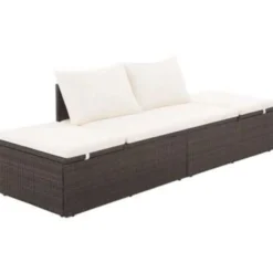 vidaXL - Loungebed - Bruin - Poly rattan