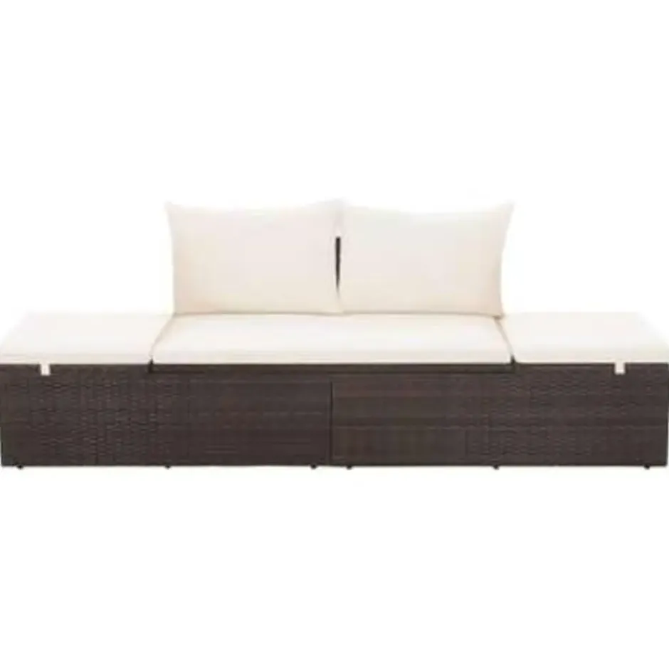 vidaXL - Loungebed - Bruin - Poly rattan