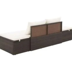 vidaXL - Loungebed - Bruin - Poly rattan
