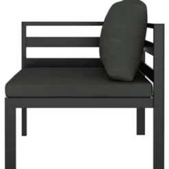 vidaXL - Loungeset - Antraciet - Aluminium