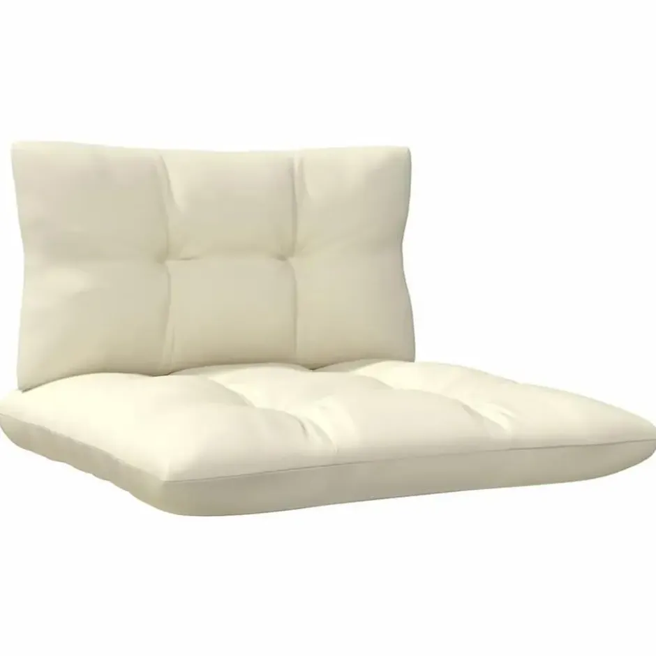 vidaXL - Loungeset - Crème - Grenenhout