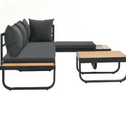vidaXL - Loungeset - Grijs - Metaal